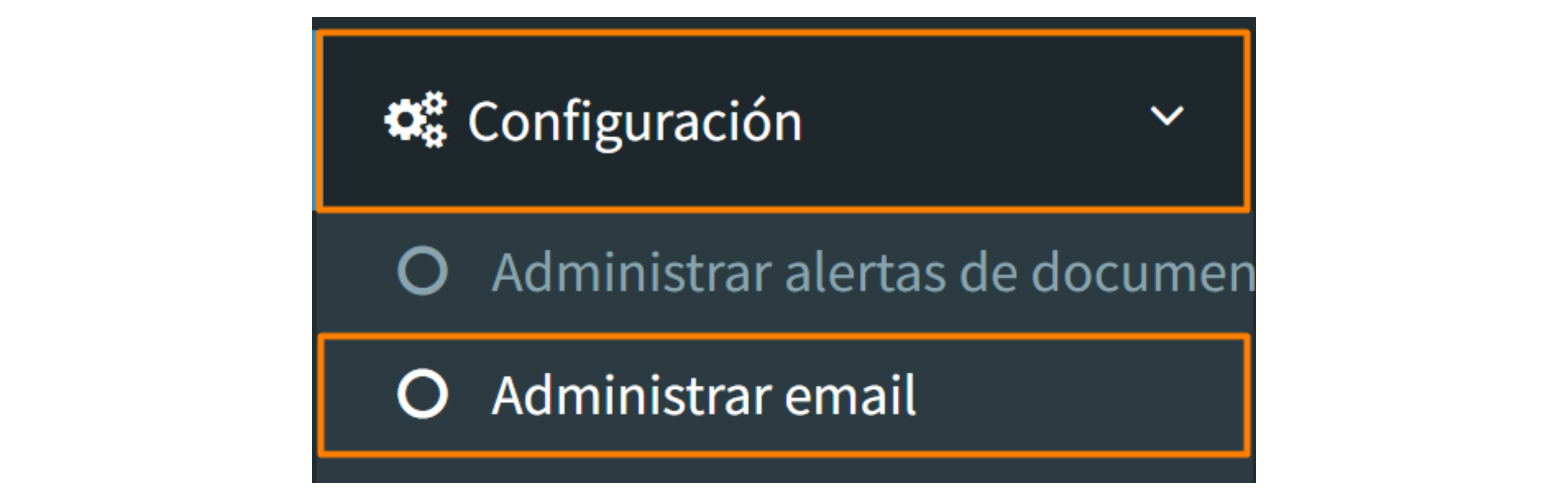 Ir a admin email!